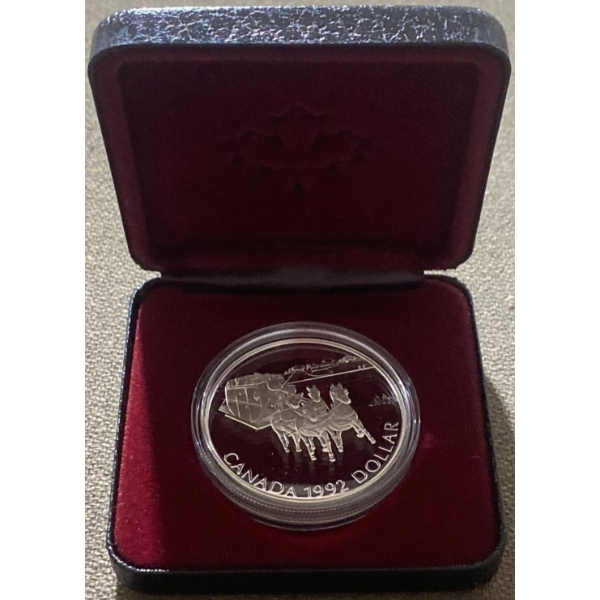 1992 Kingston to York Proof Silver Dollar  92.5% Silver 25.175 Grams