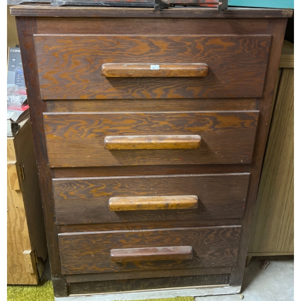Antique Tiger Oak Dressing Table 31x17x42