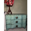 Image 2 : Blue Distressed Three-Drawer Wave Front Chest