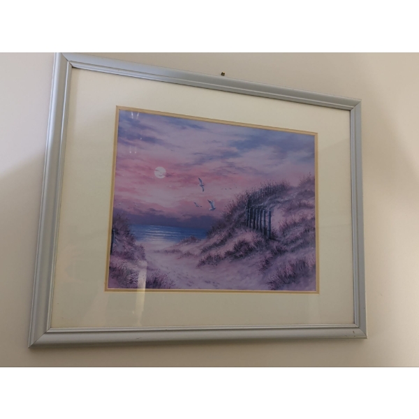 Framed Art Print -Seascape Sunset 26x24