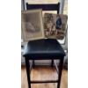 Image 1 : Vegan Leather Bar Stool 39T w/ Antique Wall Art 
