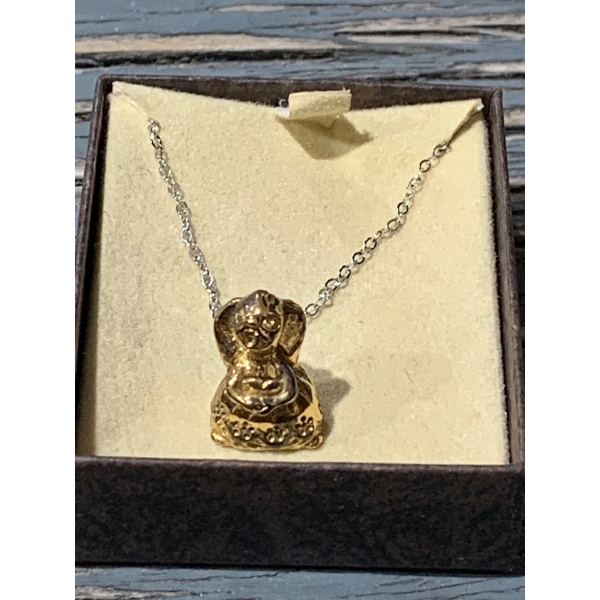 Pen Delfin - Sterling Stamped Chain w/ Plated Over Silver Rabbit Pendant 8g 