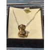 Image 1 : Pen Delfin - Sterling Stamped Chain w/ Plated Over Silver Rabbit Pendant 8g 