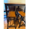 Image 3 : Dining Table w/ 4 Matching Stools - 35W, 35D, 37T 