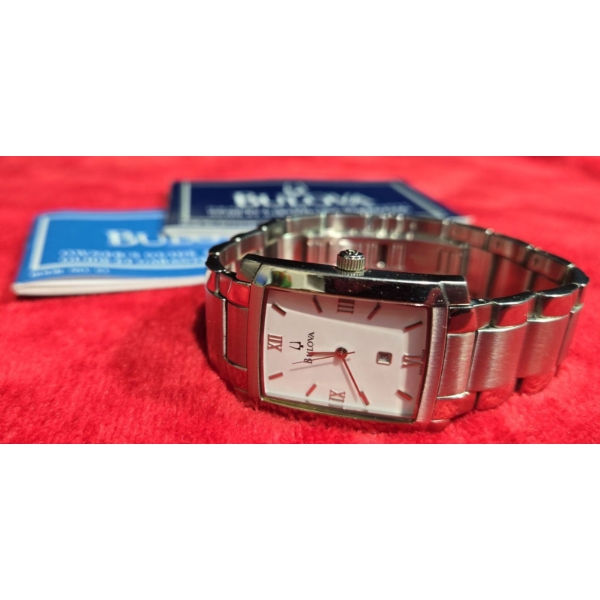 Bulova Tank Style Watch with Paper and Box