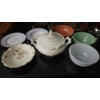 Image 1 : Dishware Lot With Ich Dien Plate and Soup Bowl, Covered Tureen, Bowls