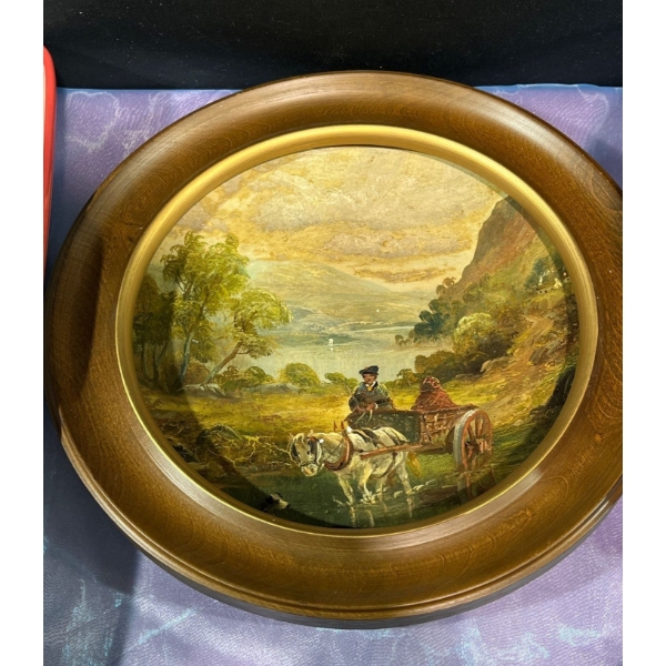 David Payne "Scene in Scotland, Going to the Market" Handpainted Collectors Plate