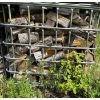 Image 2 : Single Large IBC Metal Tote Cage; 39inx47in, 45In Tall w/ Contents (Firewood) 