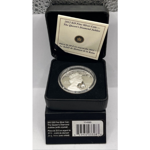 2012 $20 Fine Silver Coin The Queens Diamond Jubilee 31.39g
