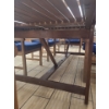 Image 4 : Outdoor Amazonia Table 118.5 w, 29.5 h, 42 d and 10 Arm Chairs 23 w, 34.5 h, 19 d w/ Cushions