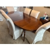 Image 2 : Solid Wood Extendable Dining Table with Six Upholstered Chairs