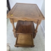 Image 2 : Wooden 2 tiered side table with 1 drawer - 21W, 27D, 23T