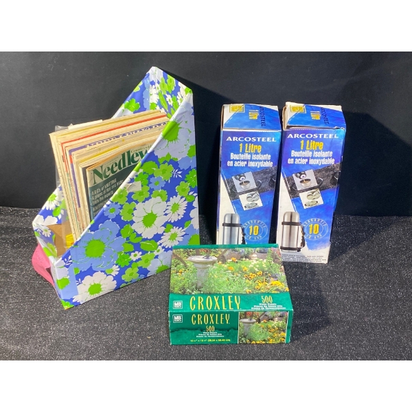 Crafting Magazines, 2 Insulated Bottles, and a Puzzle