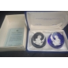 Franklin Mint- Baccarat Cameo in Crystal Paperweights: Jean- Jacques Rousseau and Thomas Jefferson