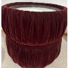 Image 3 : Pair Of Draped Velvet Vintage Mirror Topped End Tables 22T Mid Century Lux