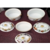 Image 3 : Three-Piece Porcelain Lidded Tureen Set with Fruit Motifs