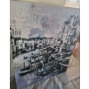 Image 1 : Huge Venice Print on Canvas w Sound Proof Backing 47 w 59 h