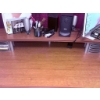 Image 3 : Contemporary Wood and Metal Computer Desk with Elevated Monitor Shelf