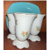 Image 5 : Collection of Vintage Porcelain Items- Floral Tea Cup & Saucer, Sugar Bowl, Heart Shaped Trinket Box