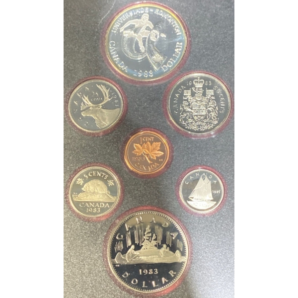 1983 Canadian Proof Coin Set 50% Silver 0.375 Troy Ounces