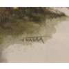 Image 2 : F.Massa Watercolor Landcape Art 26x30 'Swan'