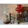 Image 3 : large collection of small, medium and large oil lamps all from the early 1900s