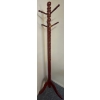 Image 2 : Spindle Coat Tree w/ Needlepoint Side Table & Decorative Basket