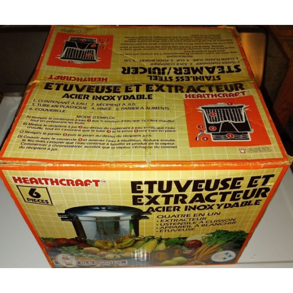 HealthCraft Six Piece Stainless Steel Steamer/Juicer