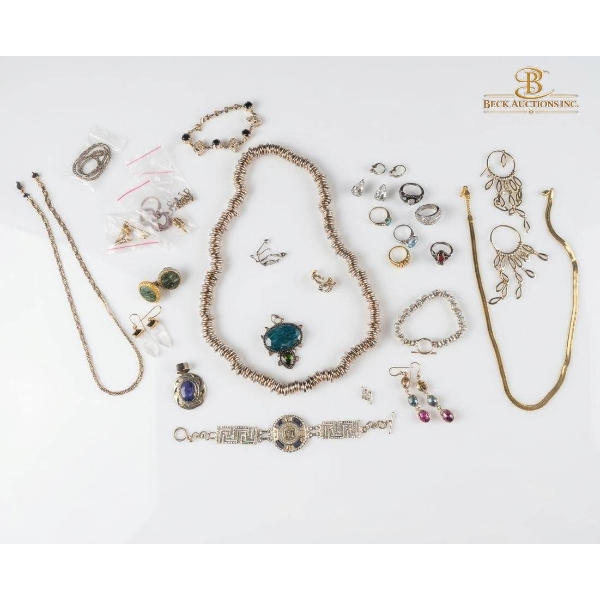 Costume Jewelry, Including Necklaces, Rings, and Earrings