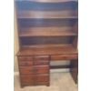 Image 1 : Wooden Desk w Attached Bookcase 49 w 68 h