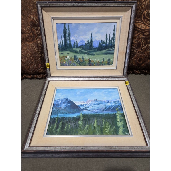 Pair Of Framed Original Oil Paintings Approx 14" X 16"