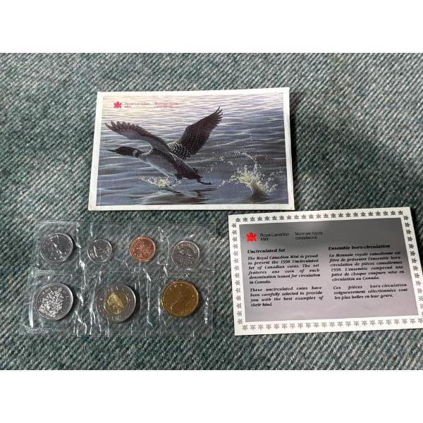 1998 Uncirculated Canadians Coins 