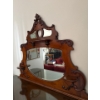 Image 7 : Art Nouveau Mahogany Table w/ Mirror - 67.5W, 26D, 77T