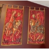 Image 2 : Vintage French Floral Tapestry, Medieval Style, w/ Poles - Together Measure ~50Wide