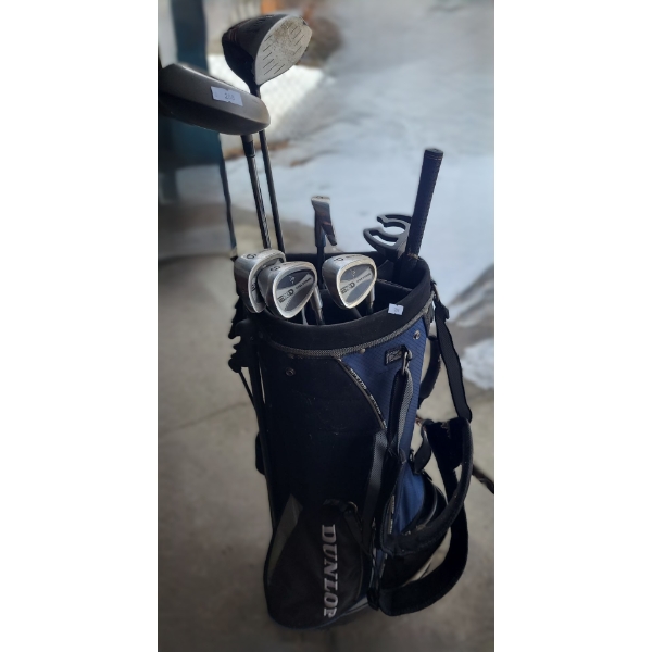 Dunlop and Wilson Golf Clubs w/ Dunlop Golf Bag 