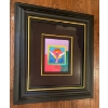 Image 9 : Peter Max "Angel with Sun On Blends" Mixed Media Artwork-Acrylic on Paper Framed (10x8"t)