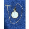 Image 11 : 10K Gold Dennison Omega Pocket Watch and Chain 15 Jewels Chain, total Weight of 71.4g