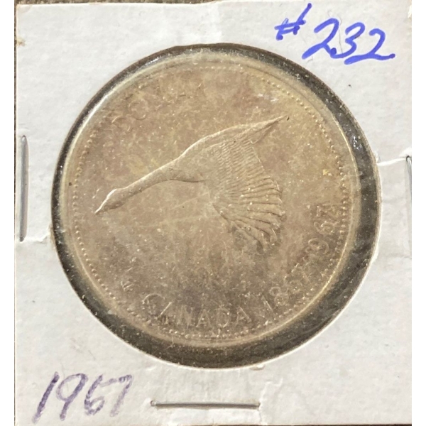 1967 Canadian Dollar 80% Silver 23.33 Grams