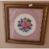 Image 4 : Framed Needlepoint of Flowers: 18 X 15 and 12 X 12