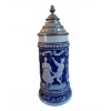 Image 3 : Ornate German Beer Stein with Pewter Lid 10''H