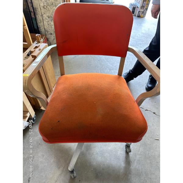 Vintage Orange Office Chair 