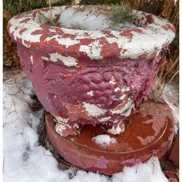 Outdoor Planter Pot 20"tall (Paint is Chipping)