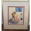 Image 7 : Floral Hand Block Print Table Linens w/ Chinese Folk Art Cut Paper Dragon & More