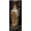 Image 2 : Decorative Vase with Ornate Handles and Embossed Detailing, 40-Inch Height