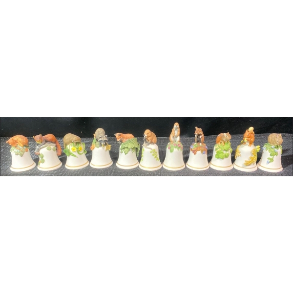Porcelain Bells of Woodland Animals