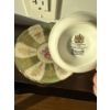 Image 4 : 6 Assorted Antique Tea Cups w/ Handmade Wood Shelf 24T