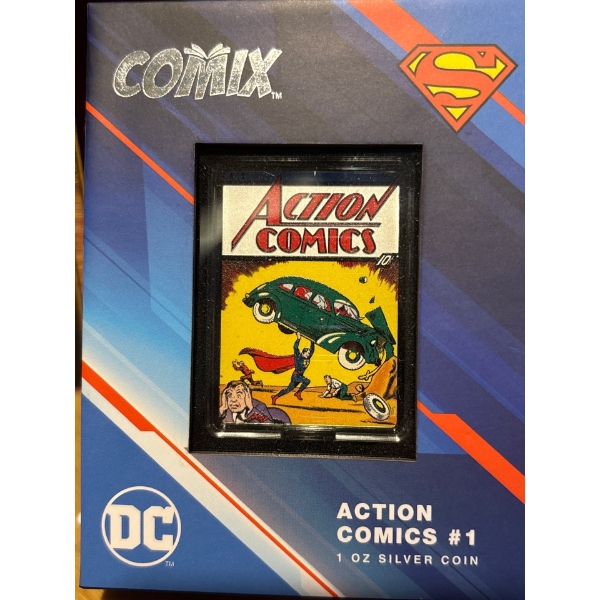 ACTION COMICS #1 COMIX 2022 1 OZ PURE SILVER PROOF COIN – NIUE – NZ MINT 