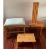 Image 2 : Wooden Stools & More - Largest Stool is 21W, 17T 