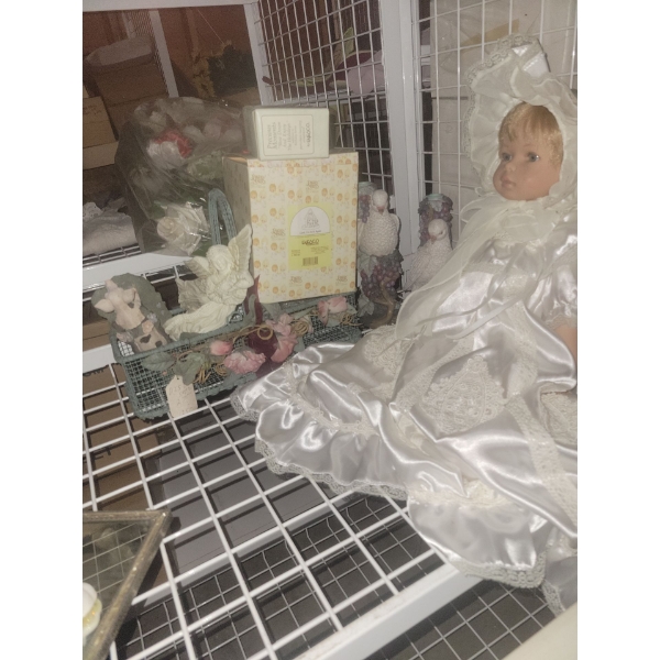 Playroom Essentials - Precious Moments Babydoll in White Storage Basket &