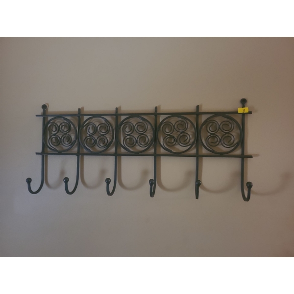 Metal 6 Hook Coat Hanger X2